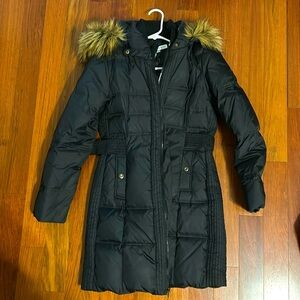 Black puffer coat